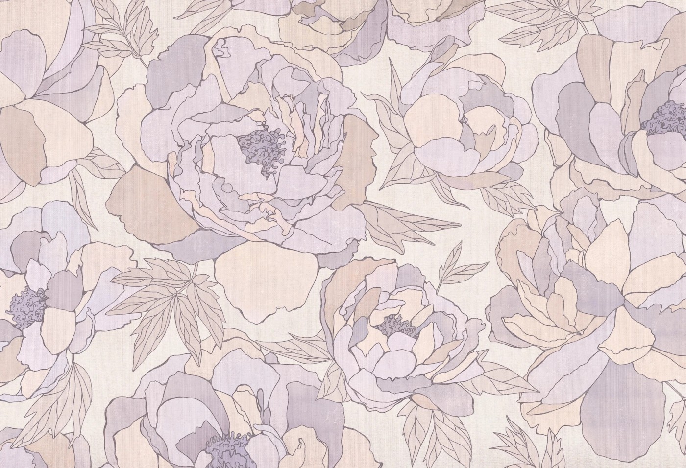 copy of BLOOM - purple - tapeta ogród wielkich kwiatów do pokoju dziecięcego