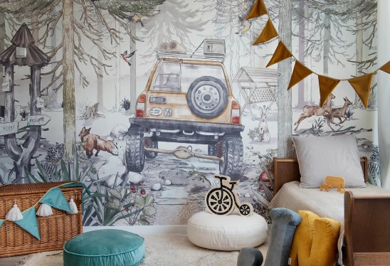 JEEP TRIP- tapeta na ścianę z autem terenowym - Malumi