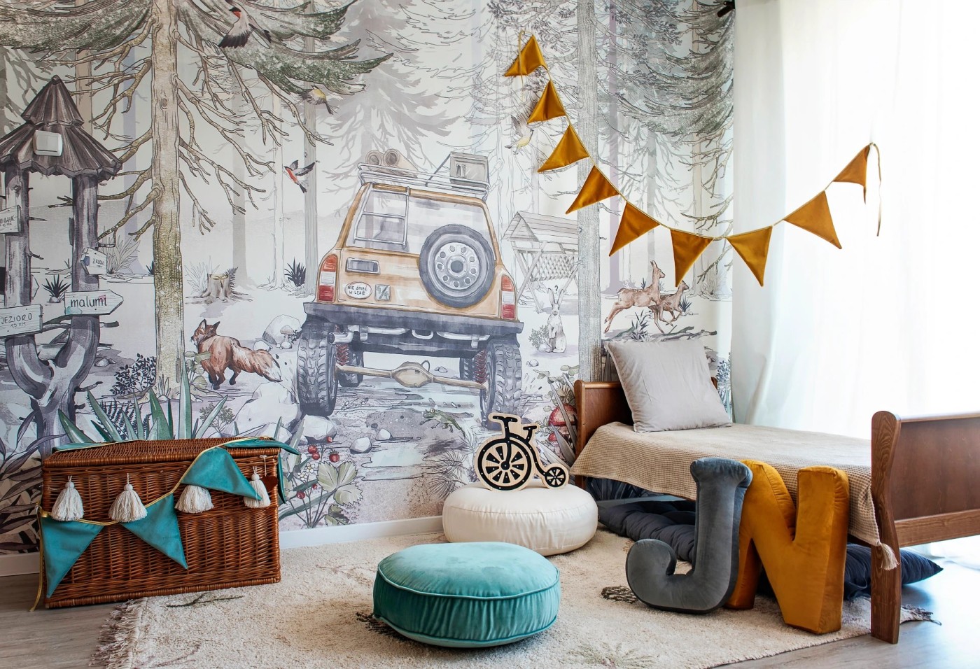 JEEP TRIP- tapeta na ścianę z autem terenowym - Malumi