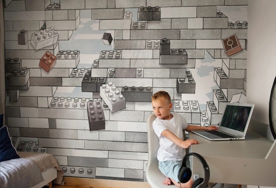 BLOCKS MURAL - tapeta do pokoju dla chłopca z klockami
