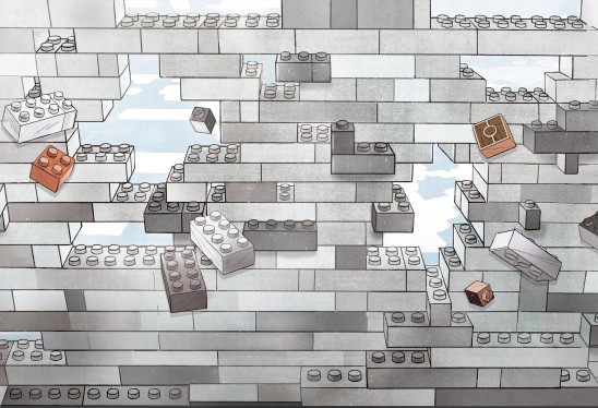 BLOCKS MURAL - tapeta do pokoju dla chłopca z klockami