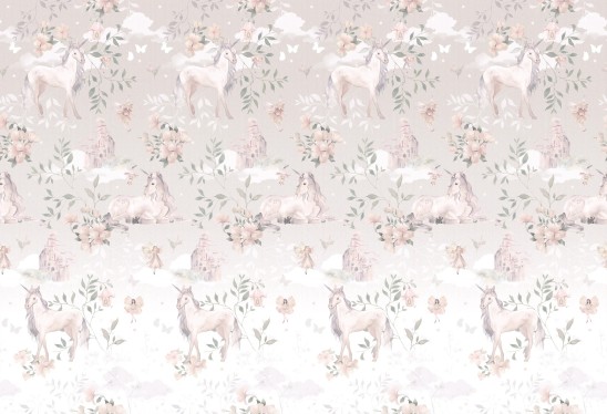 KRÓLESTWO JEDNOROŻCÓW PATTERN - tapeta w jednorożce