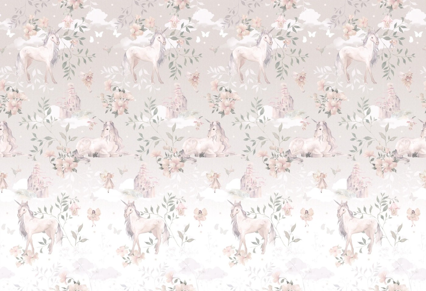 KRÓLESTWO JEDNOROŻCÓW PATTERN - tapeta w jednorożce