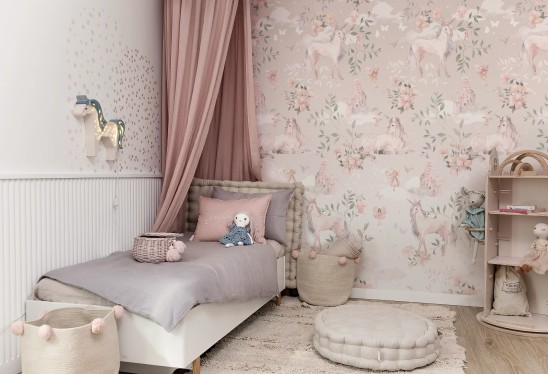 KRÓLESTWO JEDNOROŻCÓW PATTERN - tapeta w jednorożce