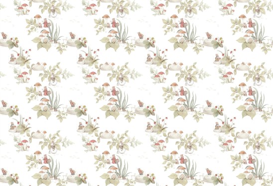 LEŚNE MYSZKI - tapeta do pokoju dziecięcego