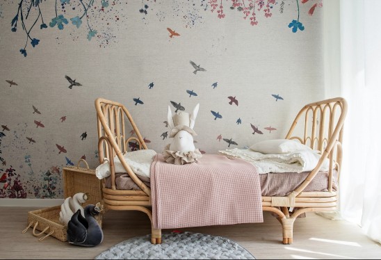 MEADOW - kolor 01 - tapeta w kwiaty do pokoju dziecięcego