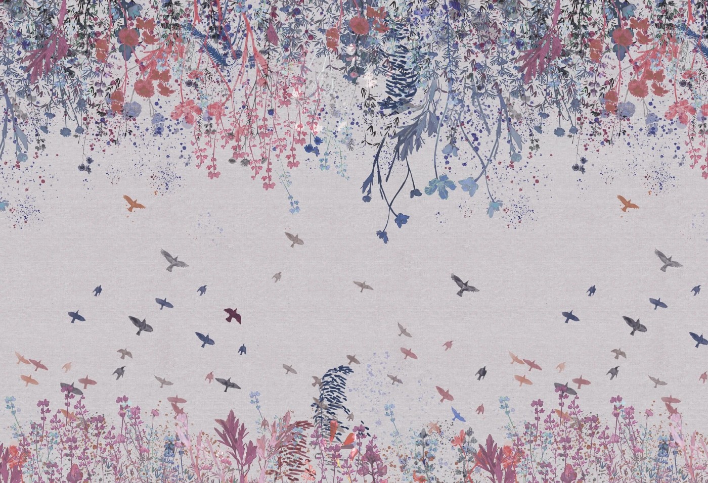 MEADOW - kolor 01 - tapeta w kwiaty do pokoju dziecięcego