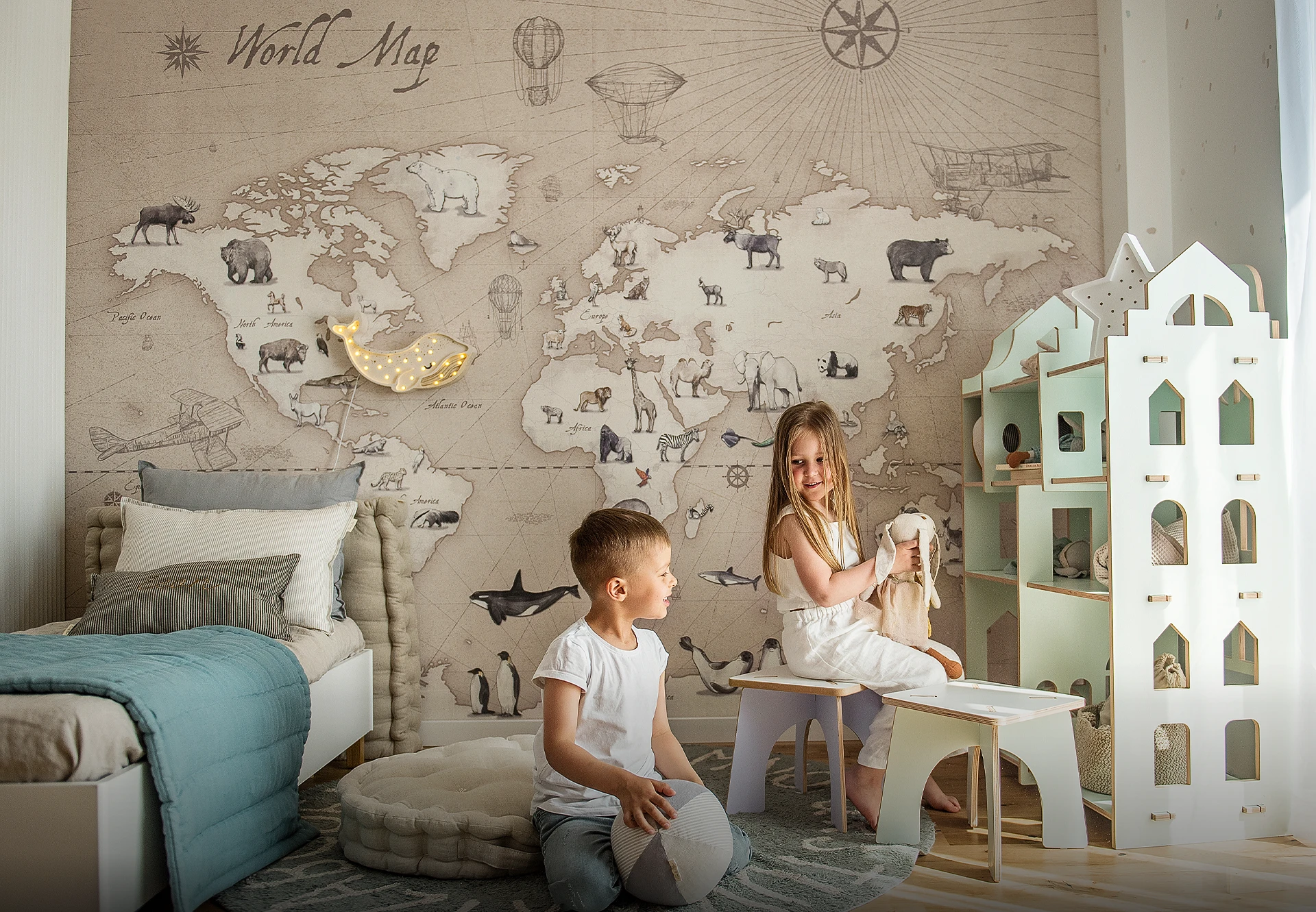 Fototapeta mapa świata