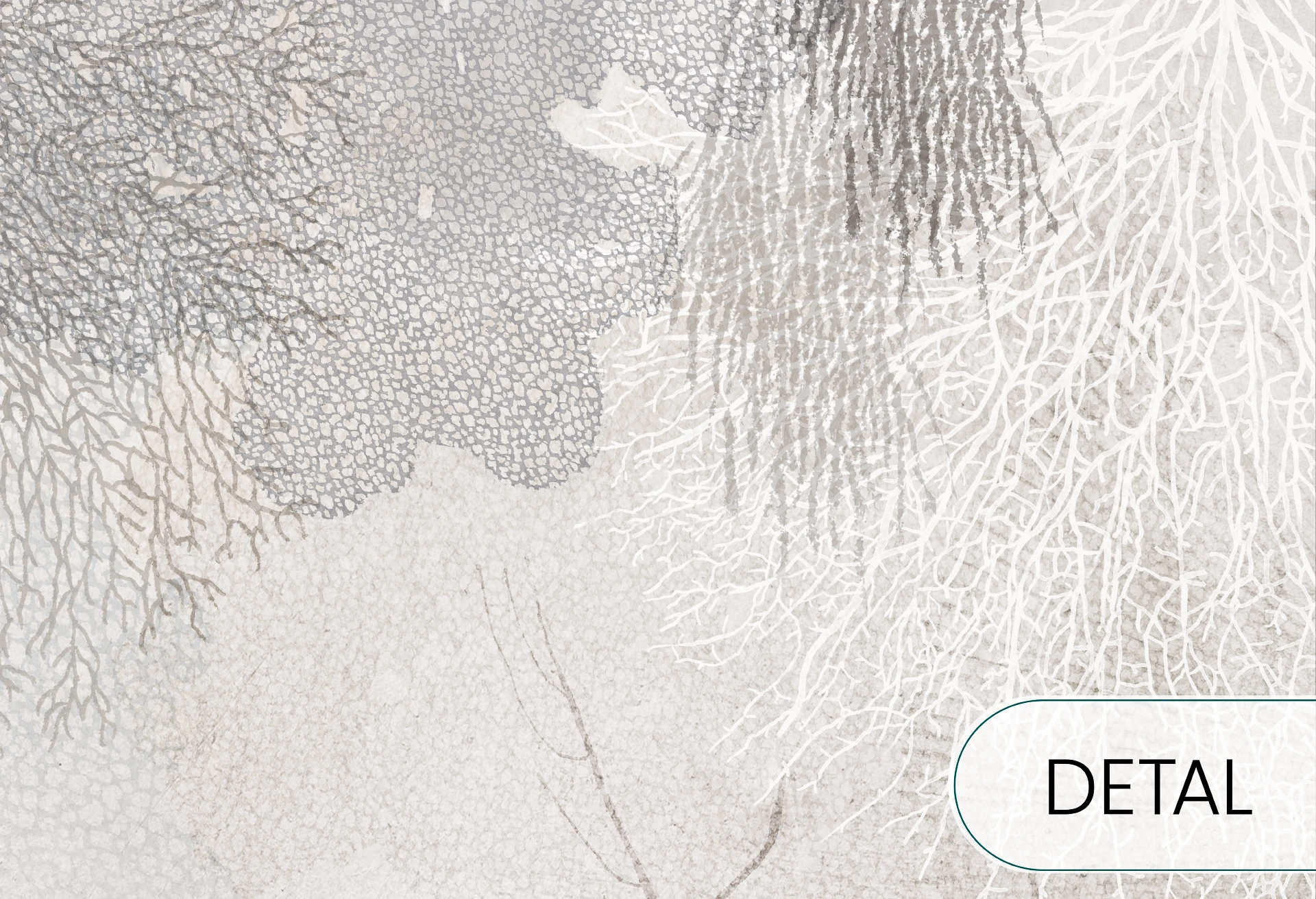 AQUARIA - soft - strukturalna tapeta do salonu i sypialni z rafą koralową i skamielinami