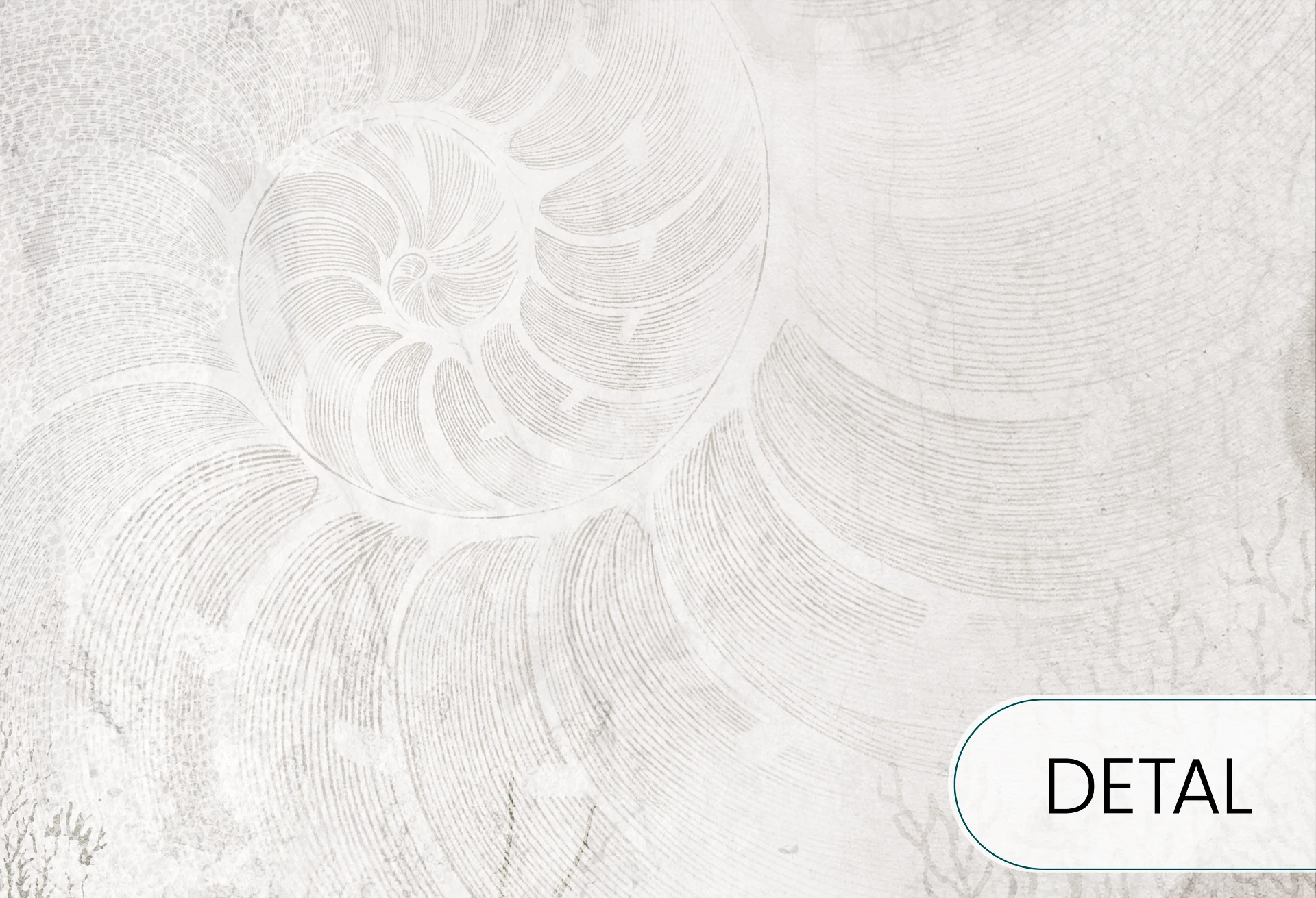 AQUARIA - soft - strukturalna tapeta do salonu i sypialni z rafą koralową i skamielinami