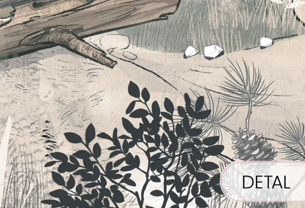 BIKE ROAD - tapeta do pokoju dla chłopca z rowerami górskimi - detal