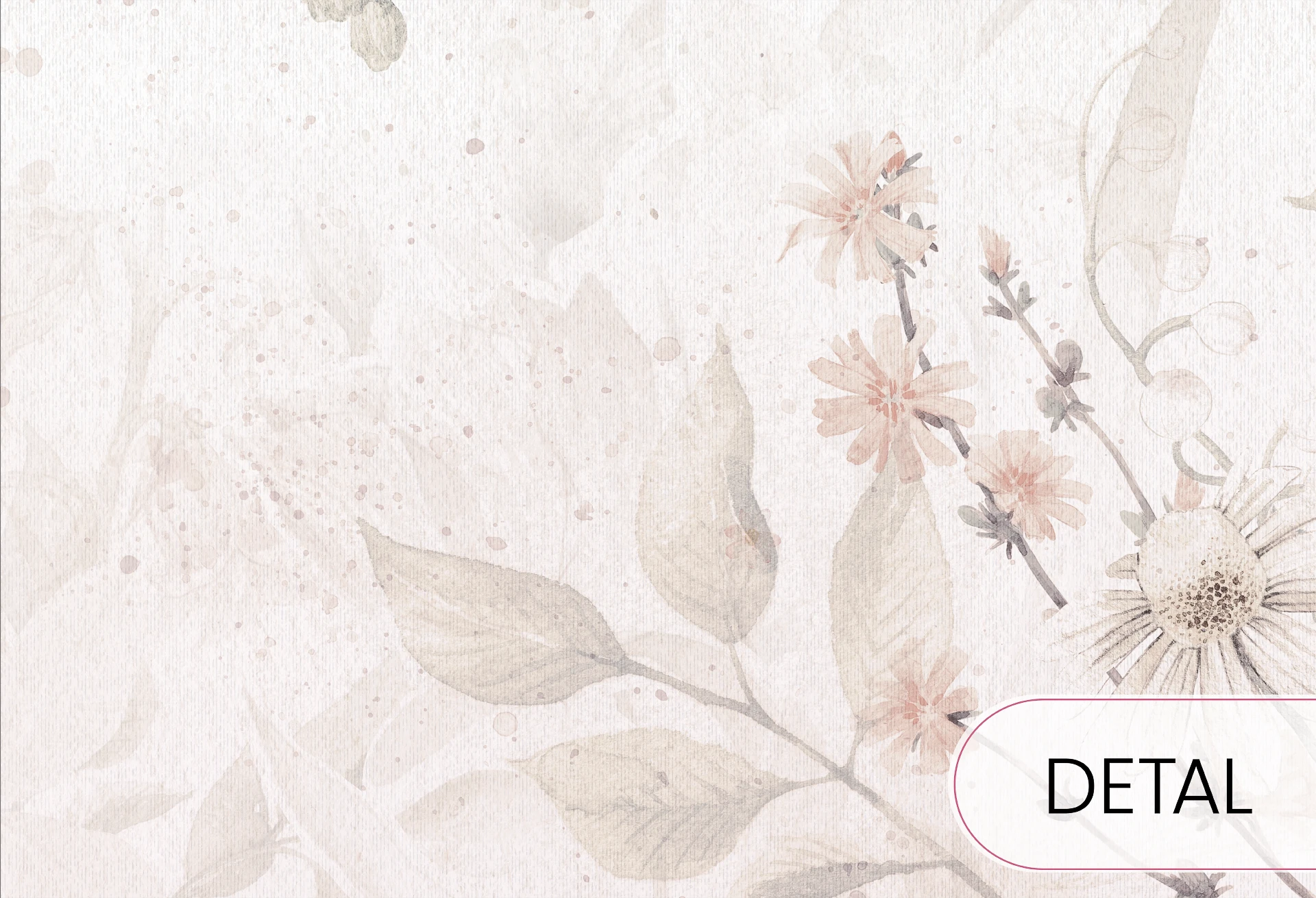 BLOOM BOUQUET - beige - tapeta w kwiaty do pokoju dziecięcego