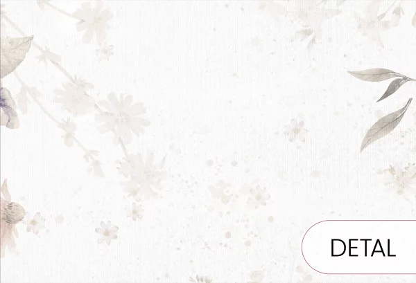 BLOOM BOUQUET - beige - tapeta w kwiaty do pokoju dziecięcego - detal