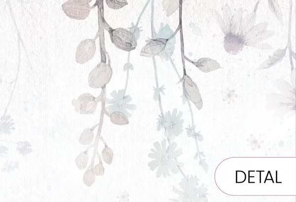 BLOOM UP - purple - tapeta dla dziewczynki z łąką - detal