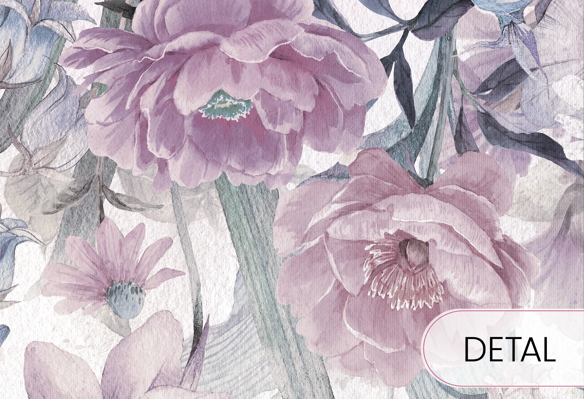 BLOOM UP - purple - tapeta dla dziewczynki z łąką