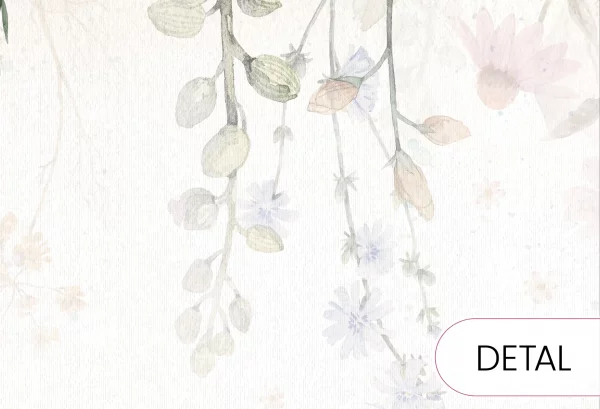 BLOOM UP - rainbow - tapeta dla dziewczynki w kolorowe kwiaty - detal