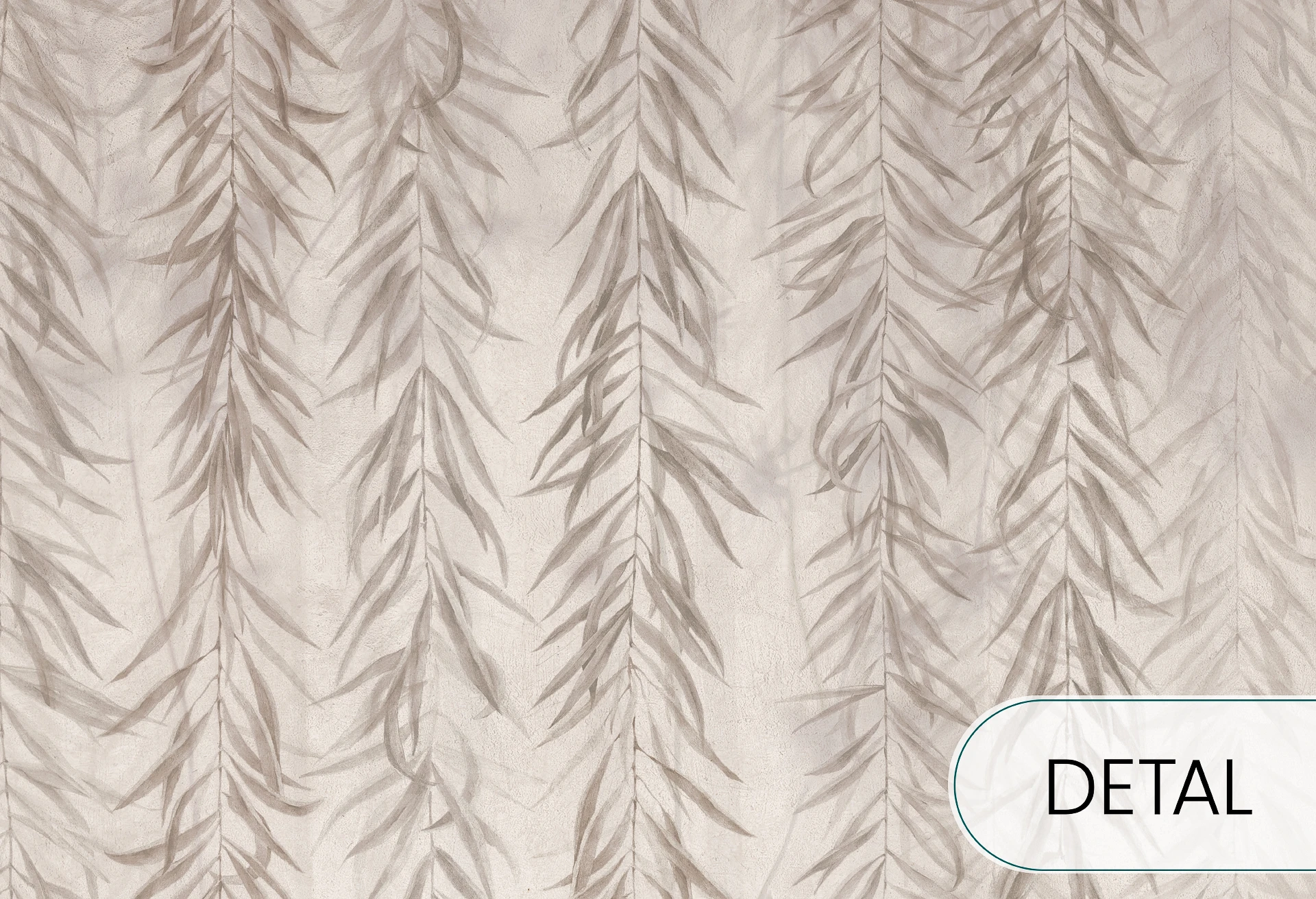 BOTANICA - beige - tapeta z motywem natury do salonu lub sypialni