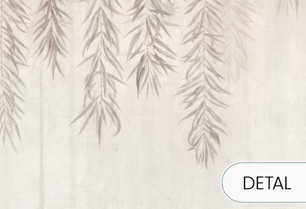 BOTANICA - beige - tapeta z motywem natury do salonu lub sypialni - detal