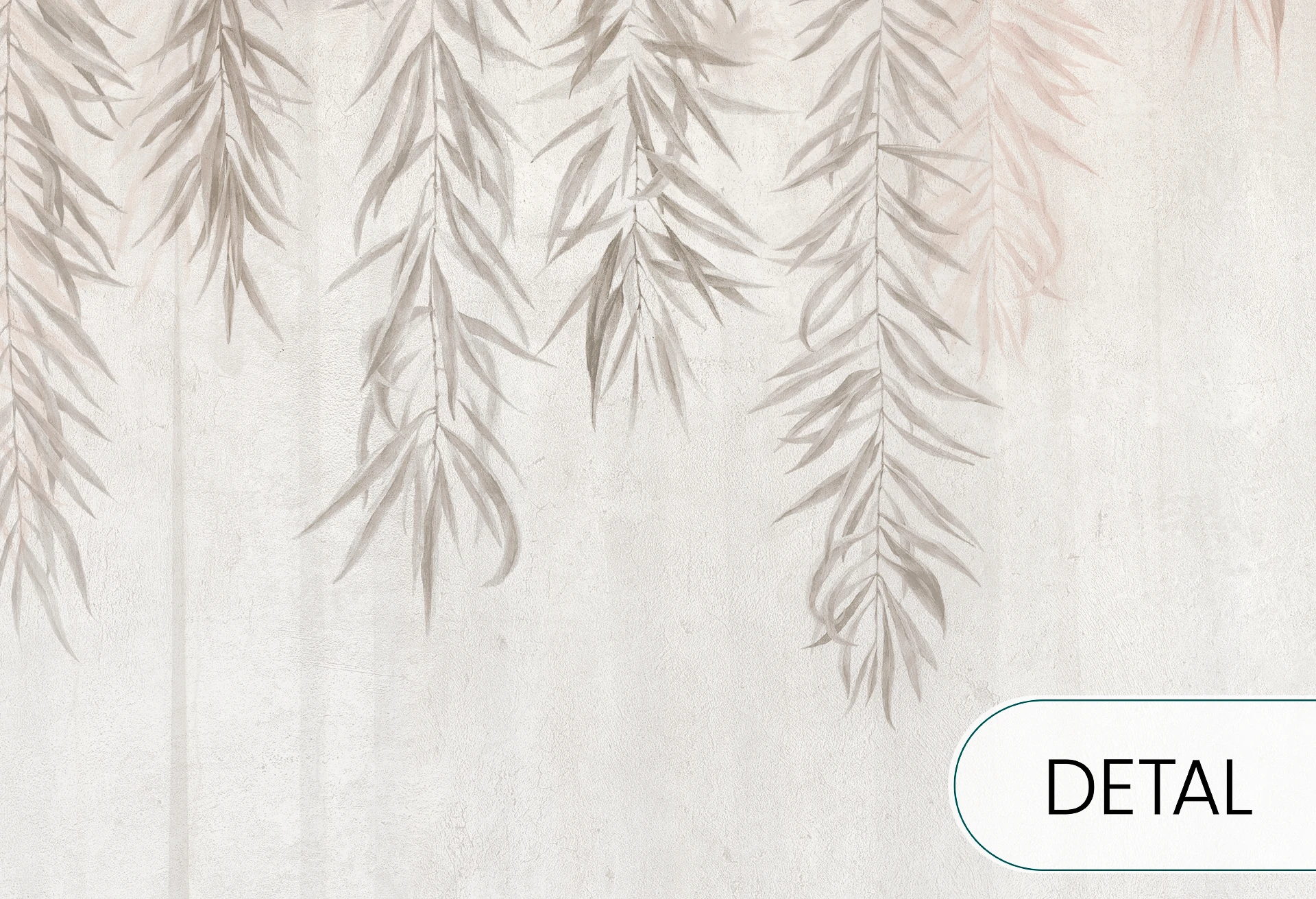 BOTANICA - coral - tapeta z motywem leśnym do salonu lub sypialni