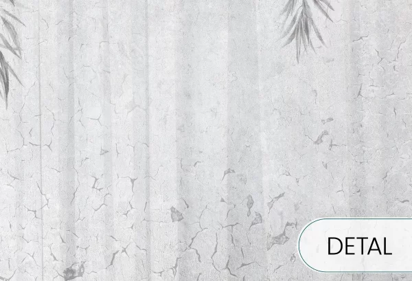 BOTANICA - grey blue - tapeta z motywem roślinnym do salonu lub sypialni - detal