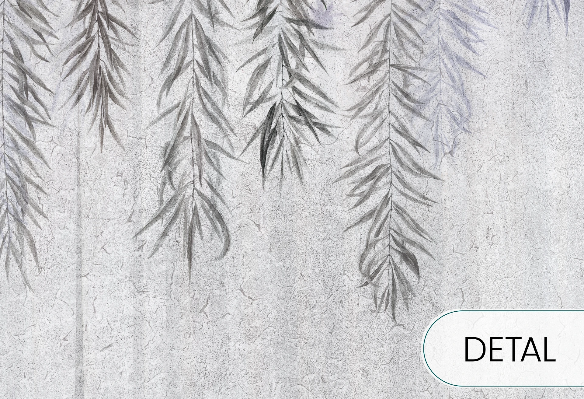 BOTANICA - grey blue - tapeta z motywem roślinnym do salonu lub sypialni