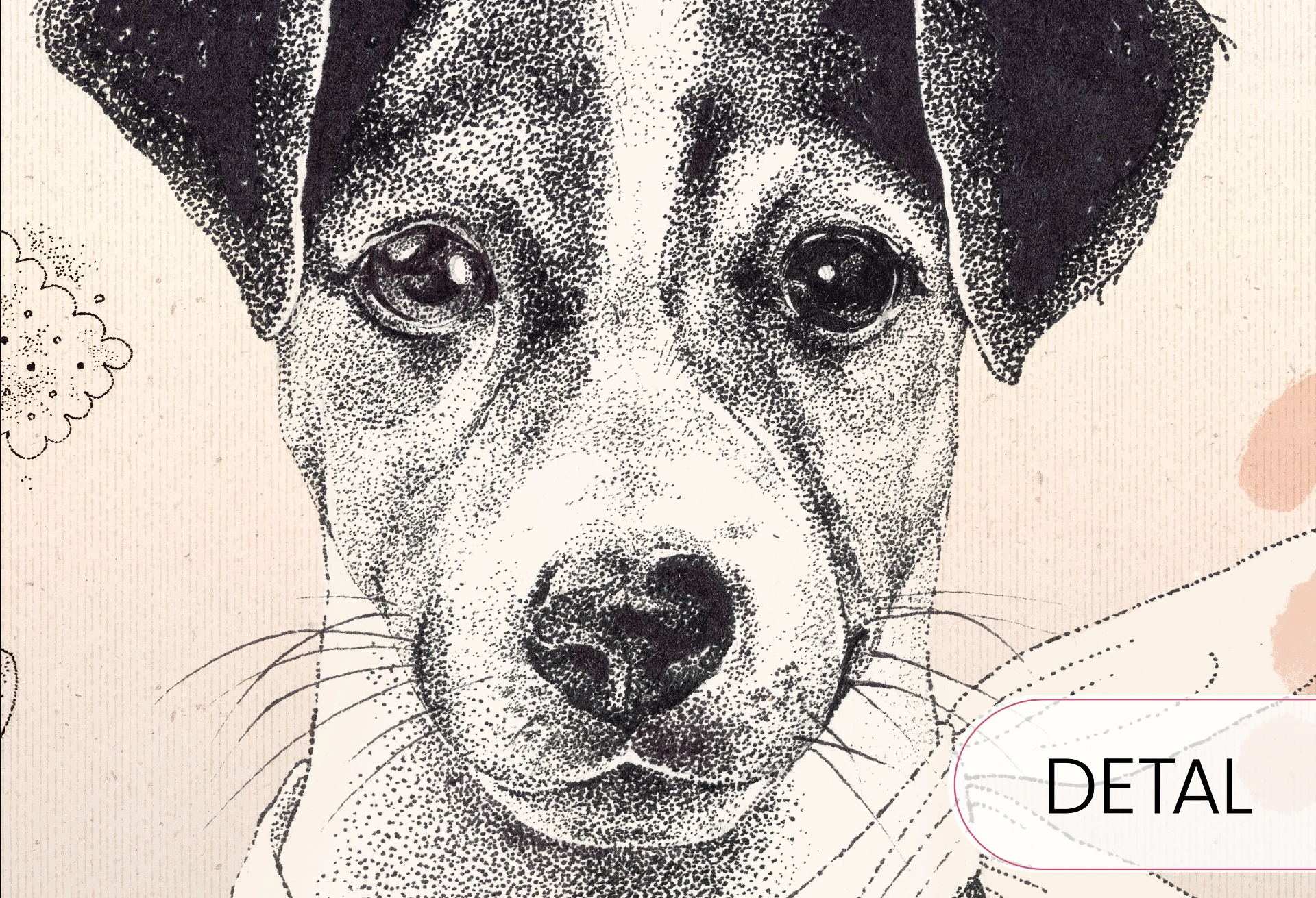 DOGGIES - beige - tapeta w pieski do pokoju dziecięcego