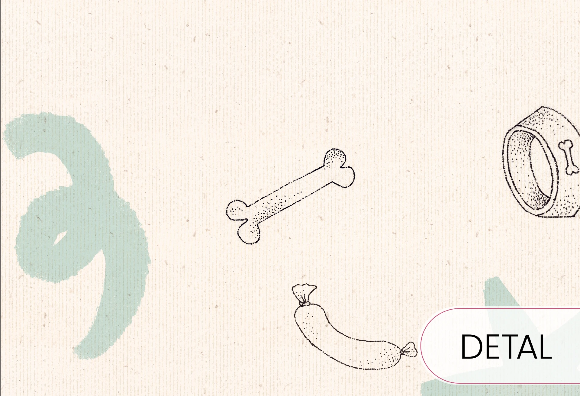 DOGGIES - beige - tapeta w pieski do pokoju dziecięcego