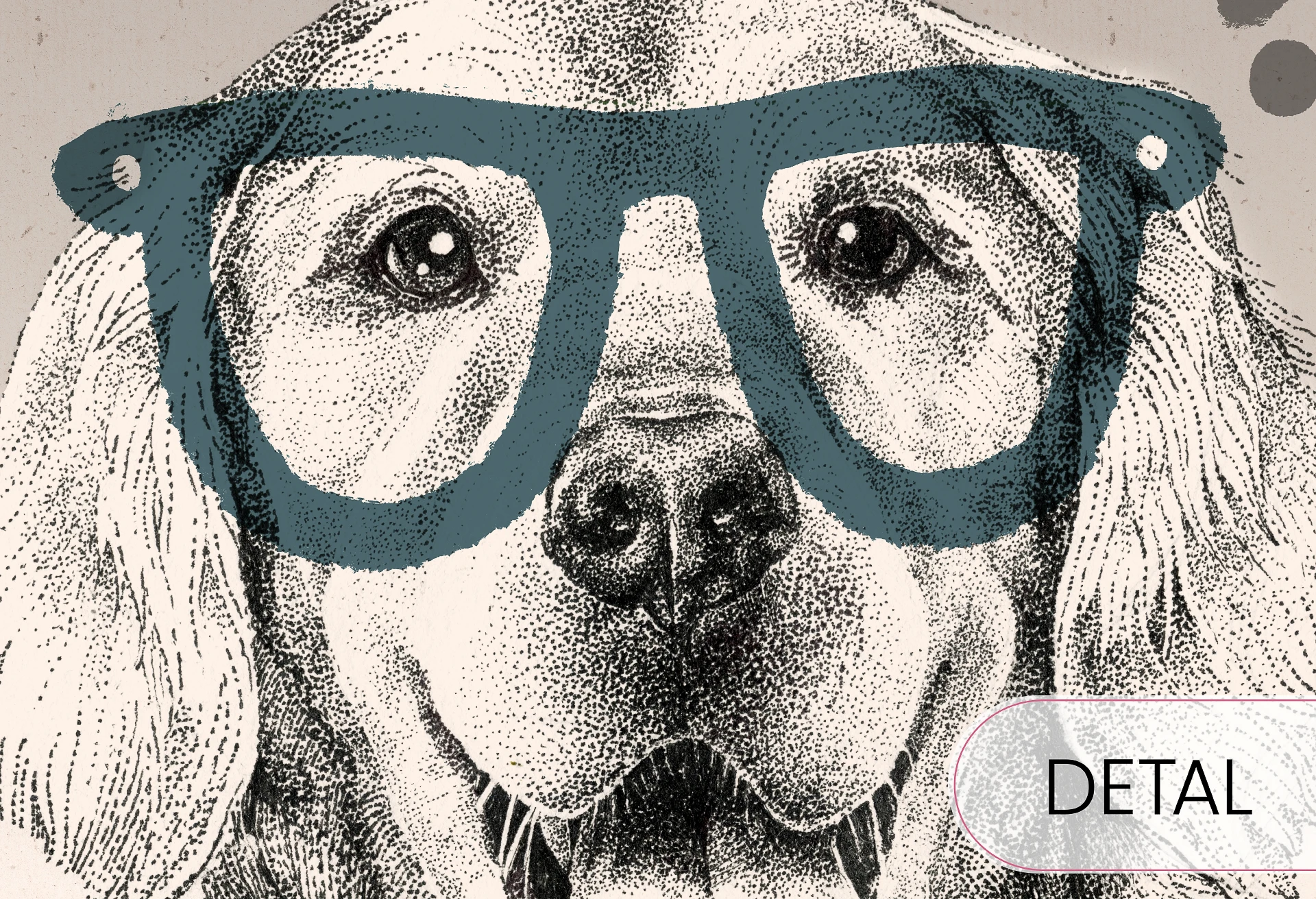 DOGGIES - mustard - tapeta do pokoju dla chłopca z rasami psów