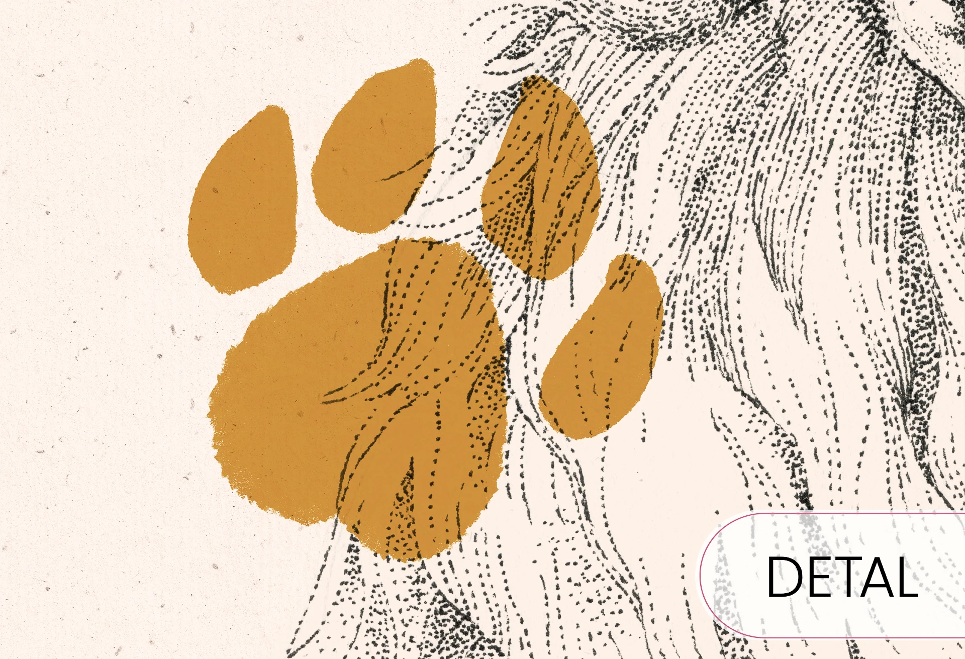 DOGGIES - mustard - tapeta do pokoju dla chłopca z rasami psów