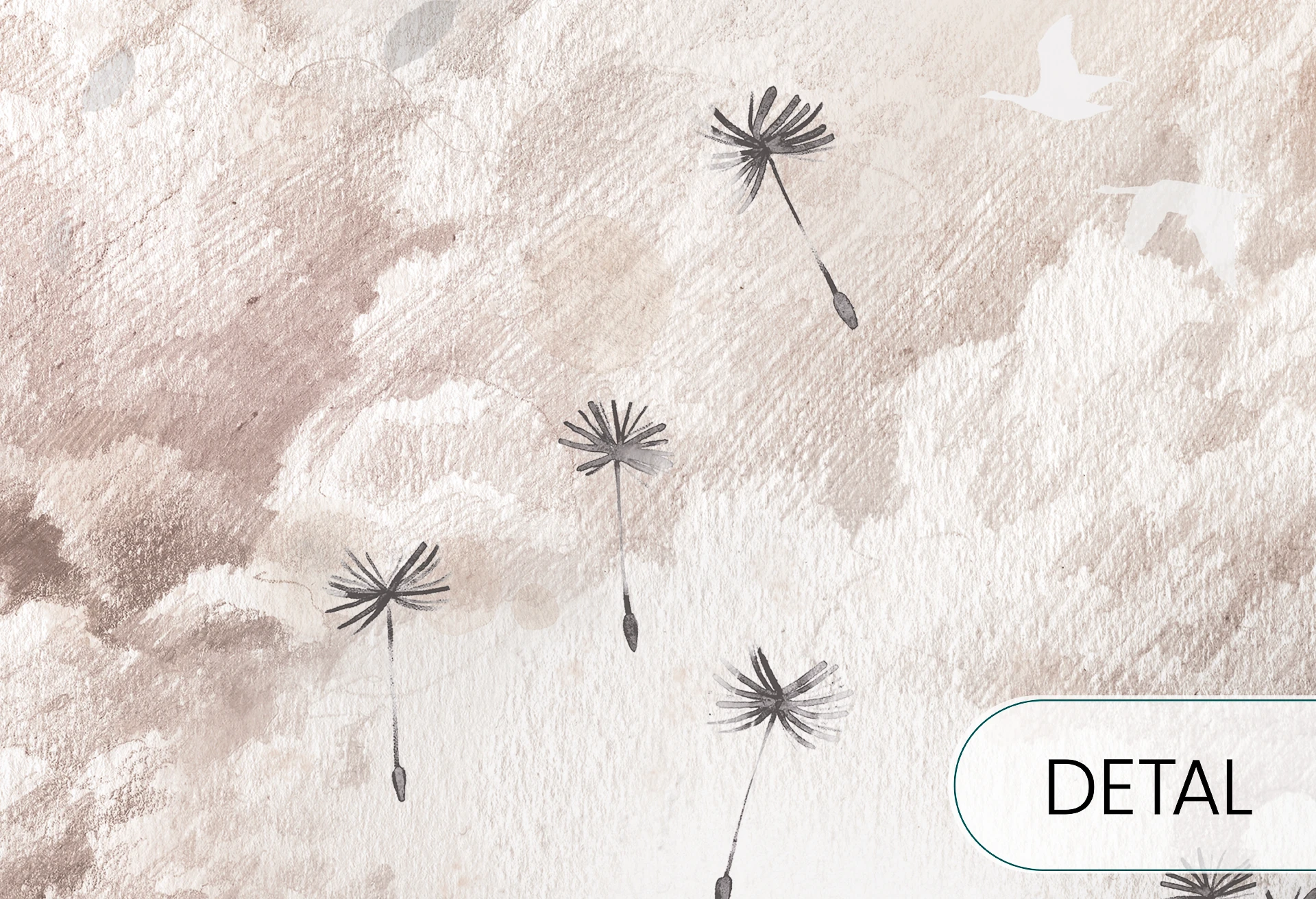 DREAM EVENING - white - piękna tapeta do sypialni lub salonu