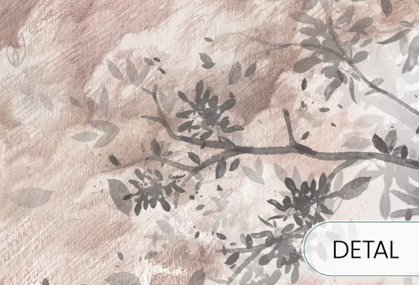 DREAM EVENING - white - piękna tapeta do sypialni lub salonu - detal