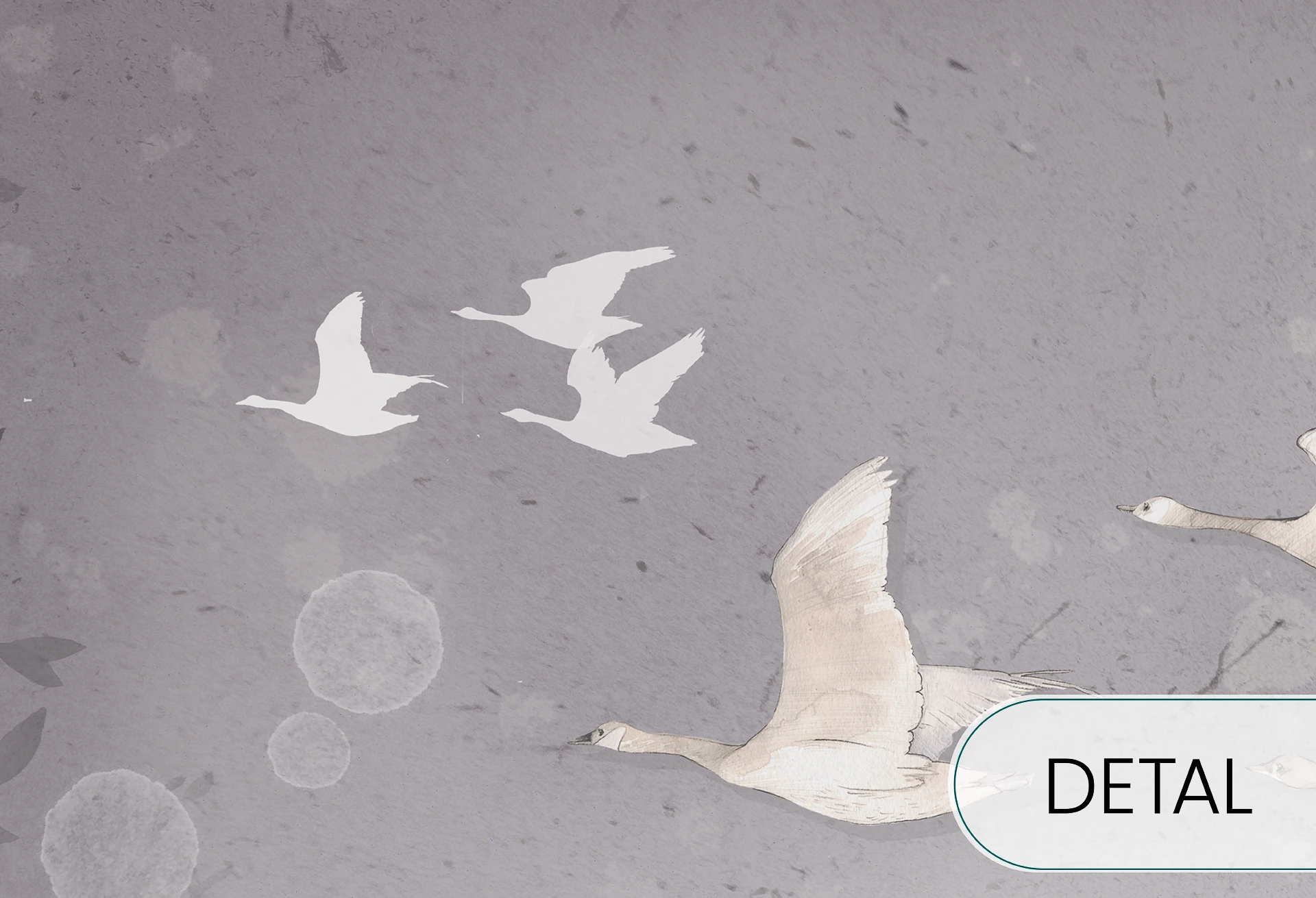 DREAM EVENING - white - piękna tapeta do sypialni lub salonu