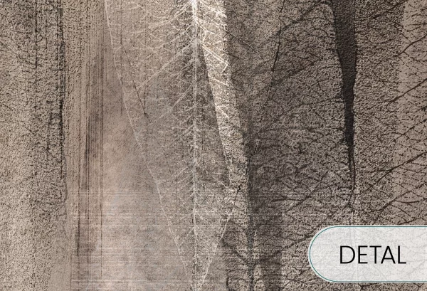 EUKALIPTUS - cocoa - minimalistyczna tapeta w liście - detal