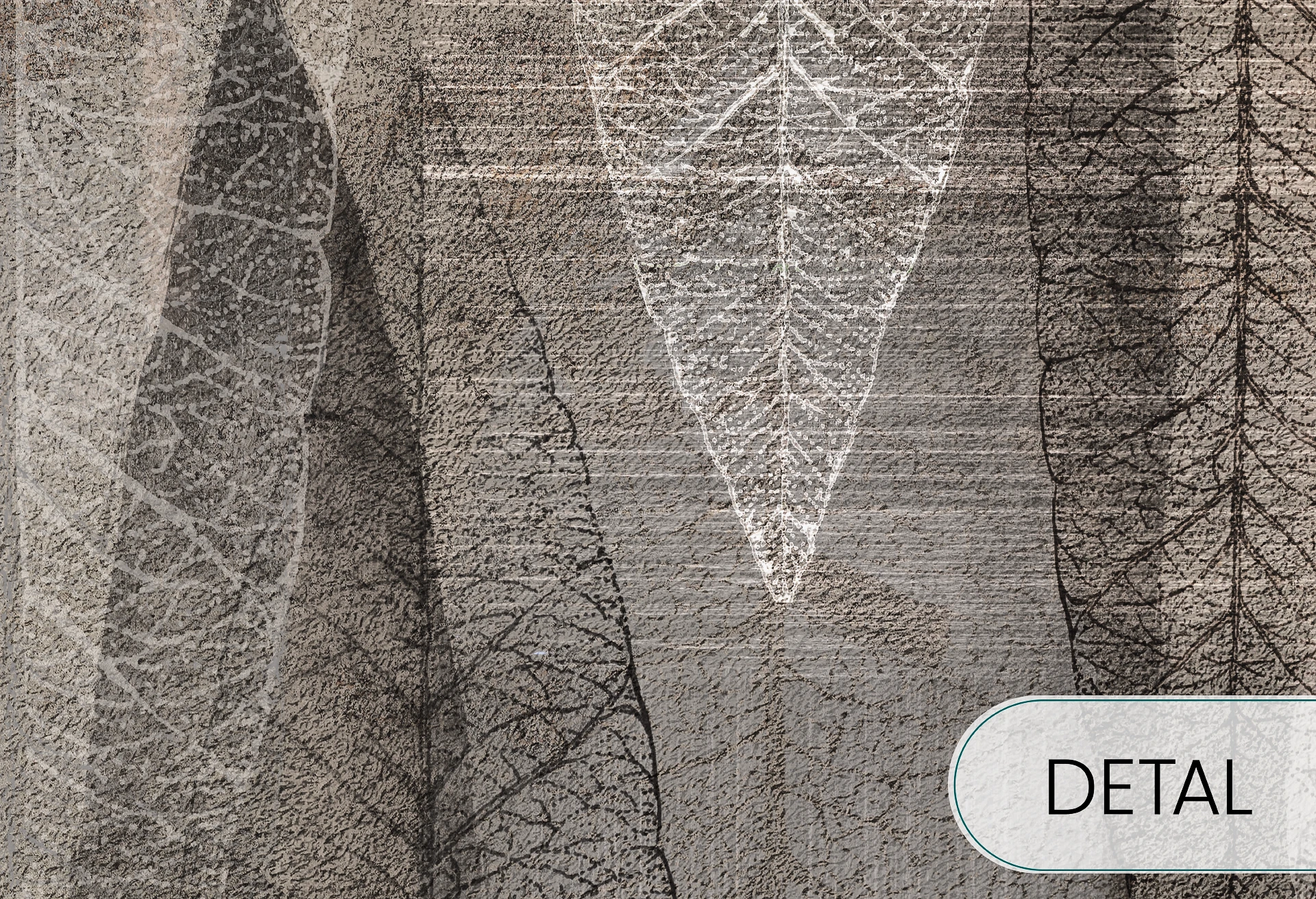 EUKALIPTUS - cocoa - minimalistyczna tapeta w liście