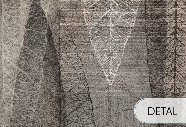 EUKALIPTUS - cocoa - minimalistyczna tapeta w liście - detal