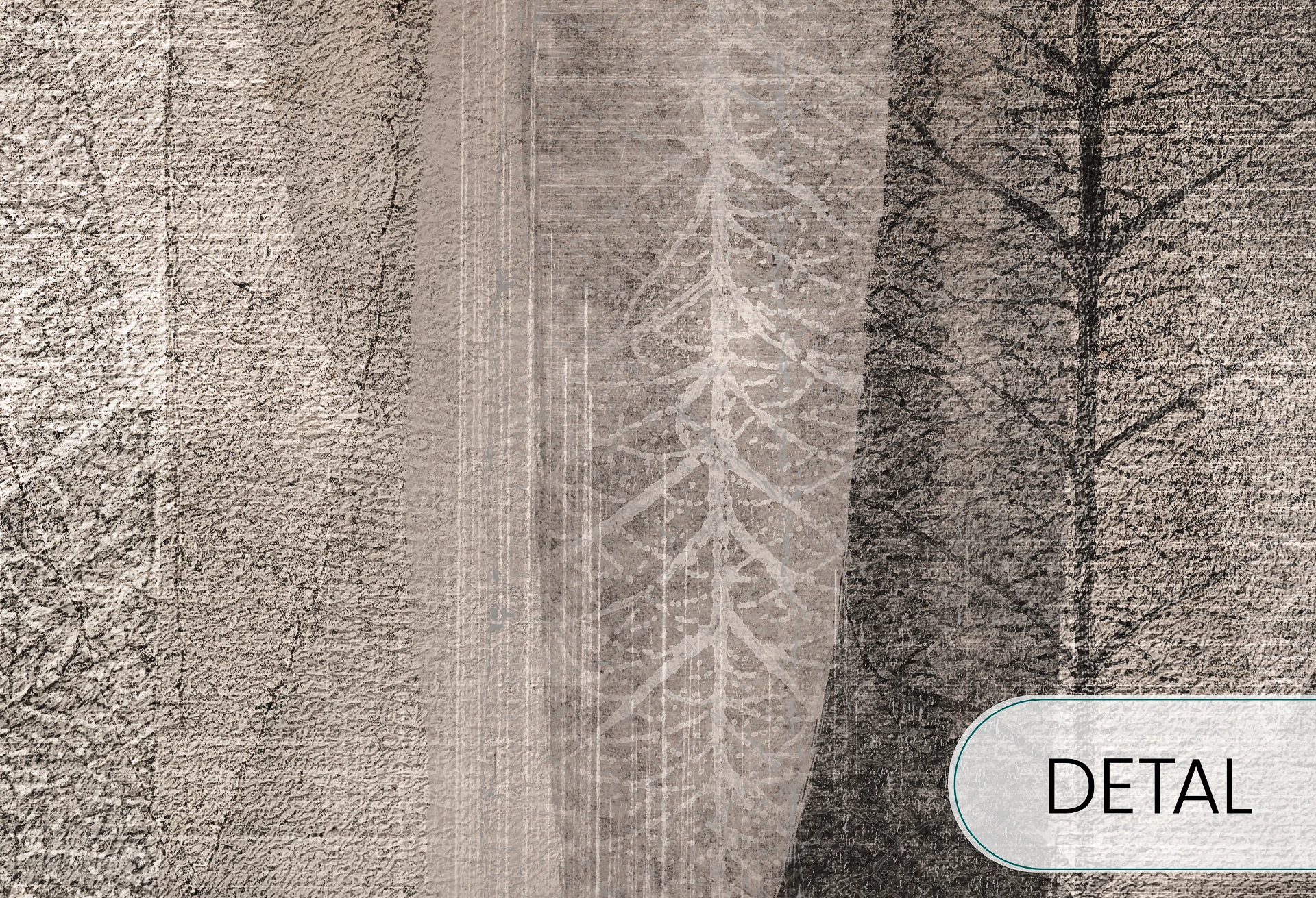 EUKALIPTUS - cocoa - minimalistyczna tapeta w liście