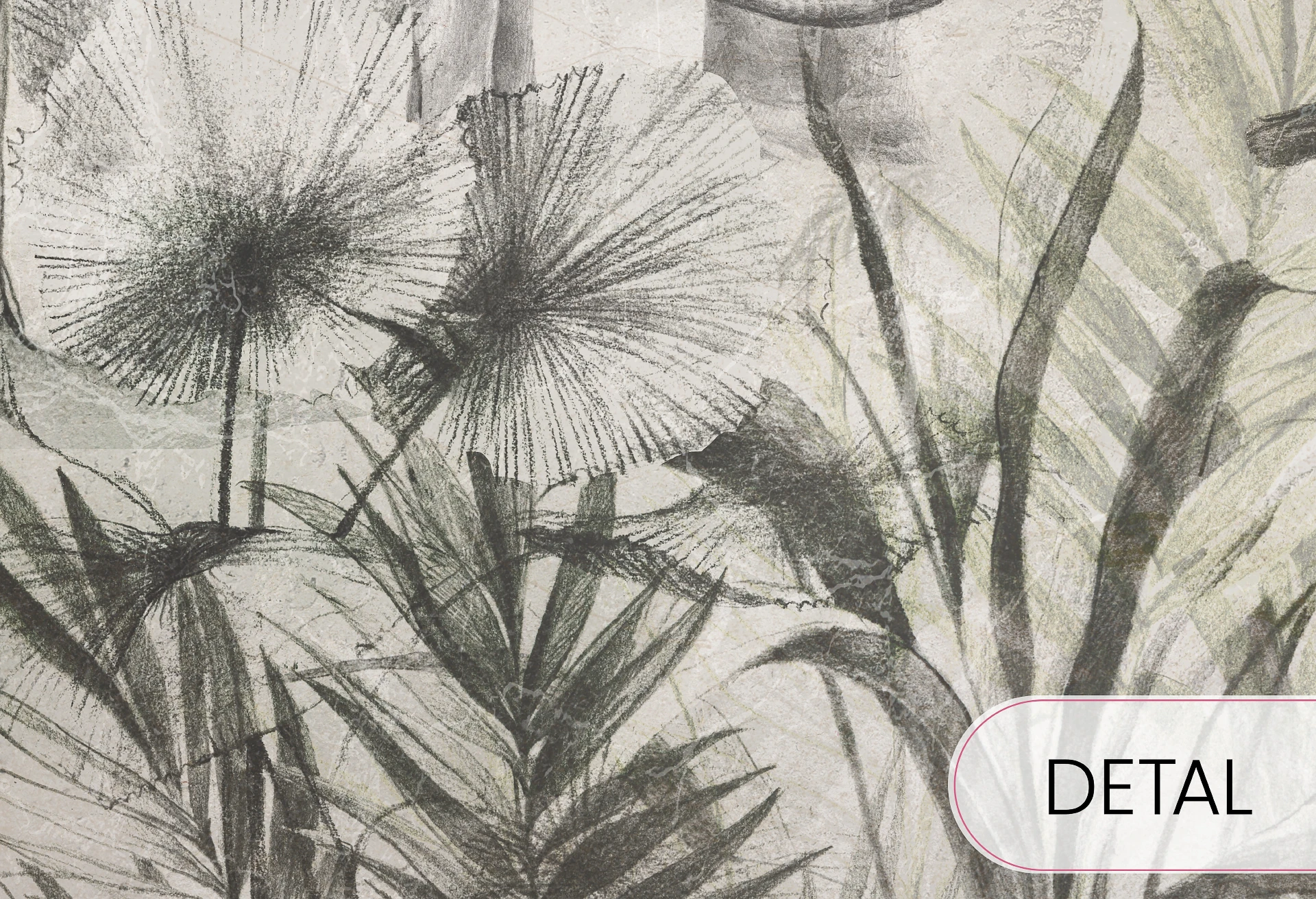 EXOTIC ANIMALS - green - tapeta do salonu w egzotyczne zwierzęta