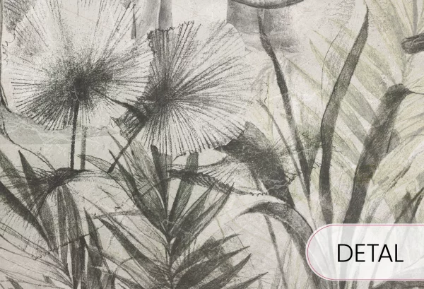 EXOTIC ANIMALS - green - tapeta do salonu w egzotyczne zwierzęta - detal