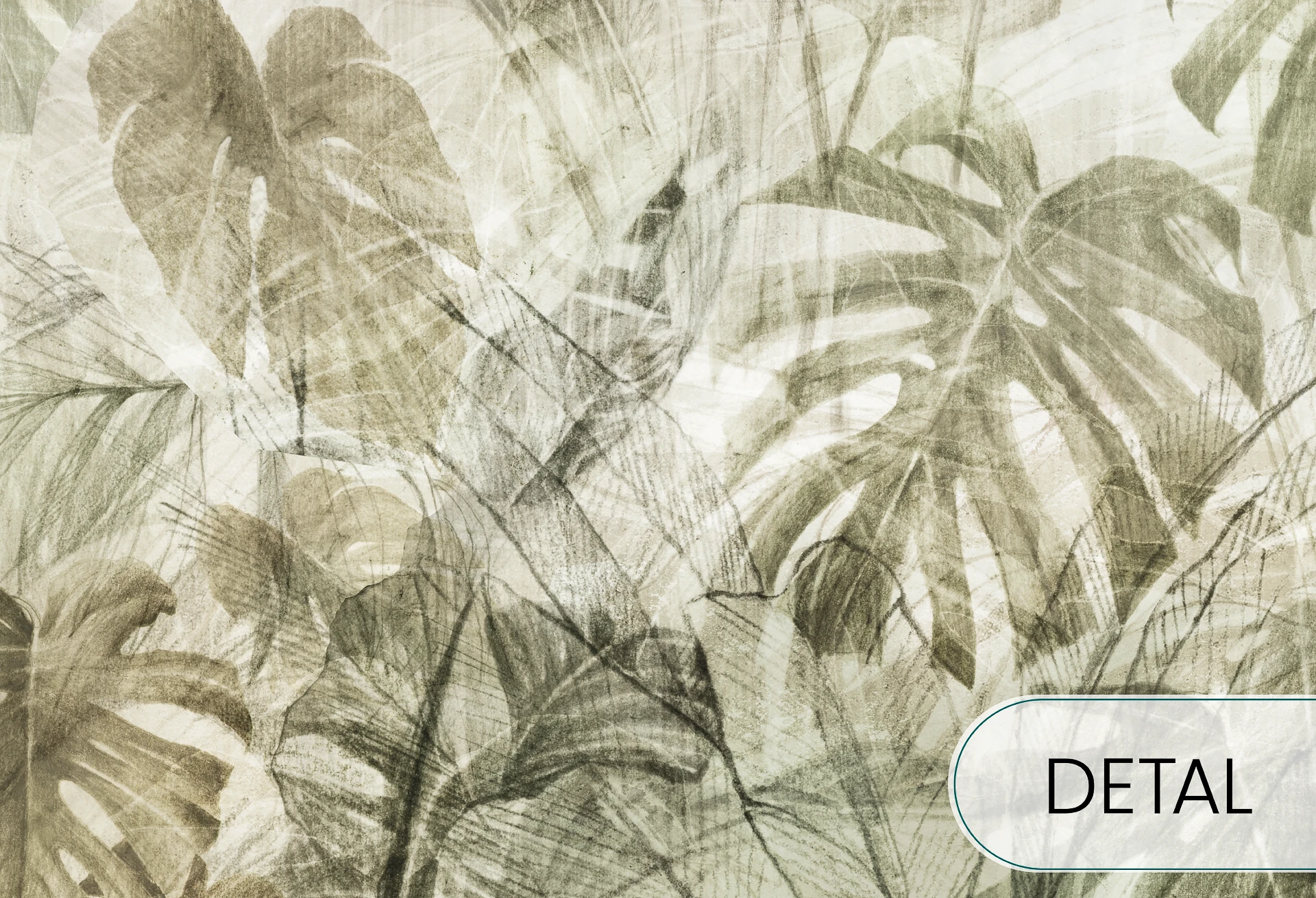 EXOTIC MONSTERA - green - tapeta do salonu lub sypialni w liście monstery