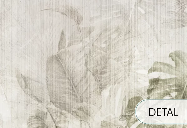 EXOTIC MONSTERA - green - tapeta do salonu lub sypialni w liście monstery - detal