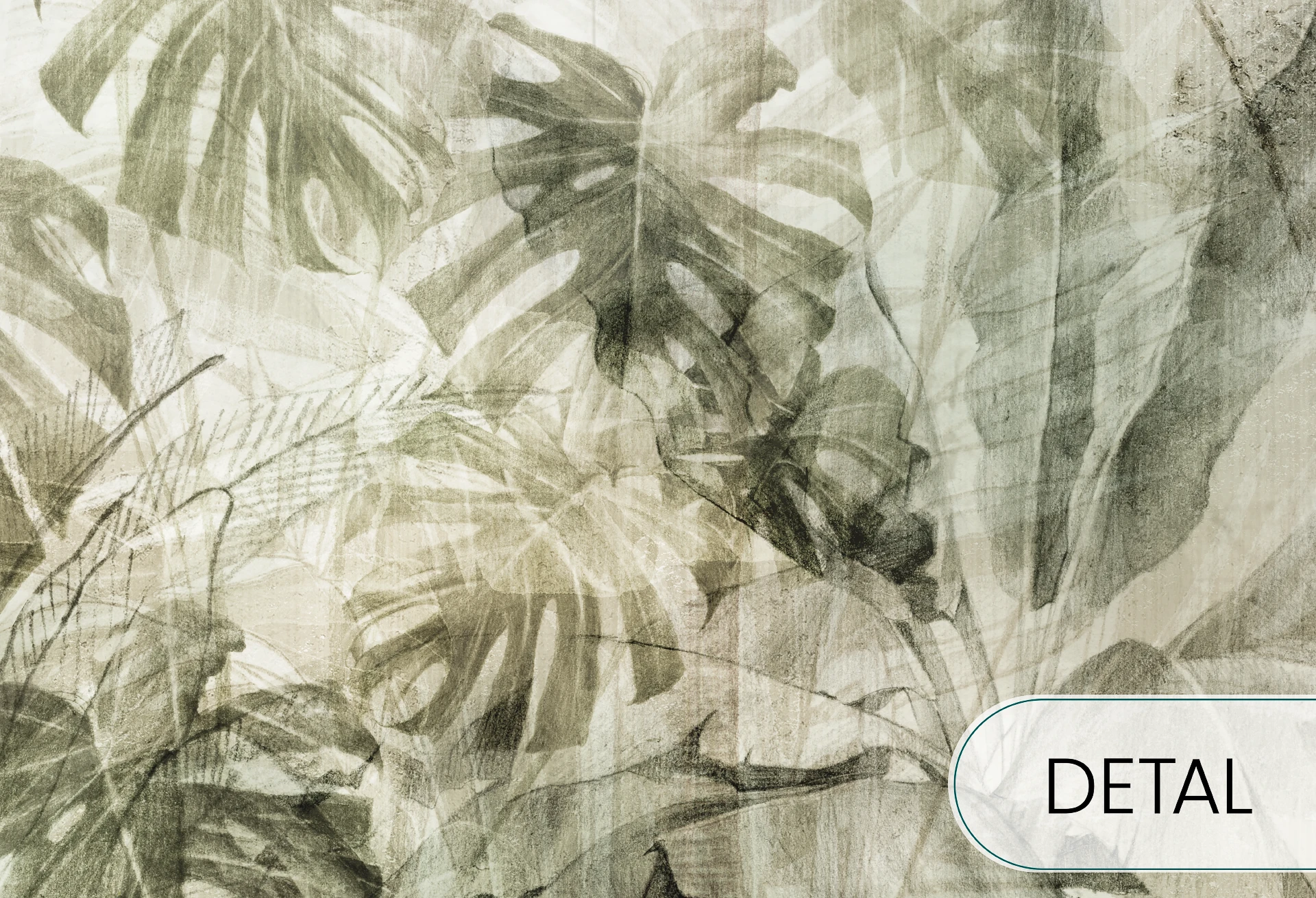 EXOTIC MONSTERA - green - tapeta do salonu lub sypialni w liście monstery