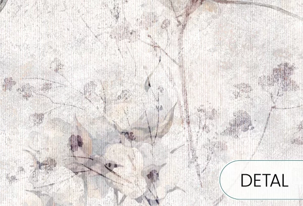 FIELDS OF COTTON - romantyczna tapeta do salonu lub sypialni - detal