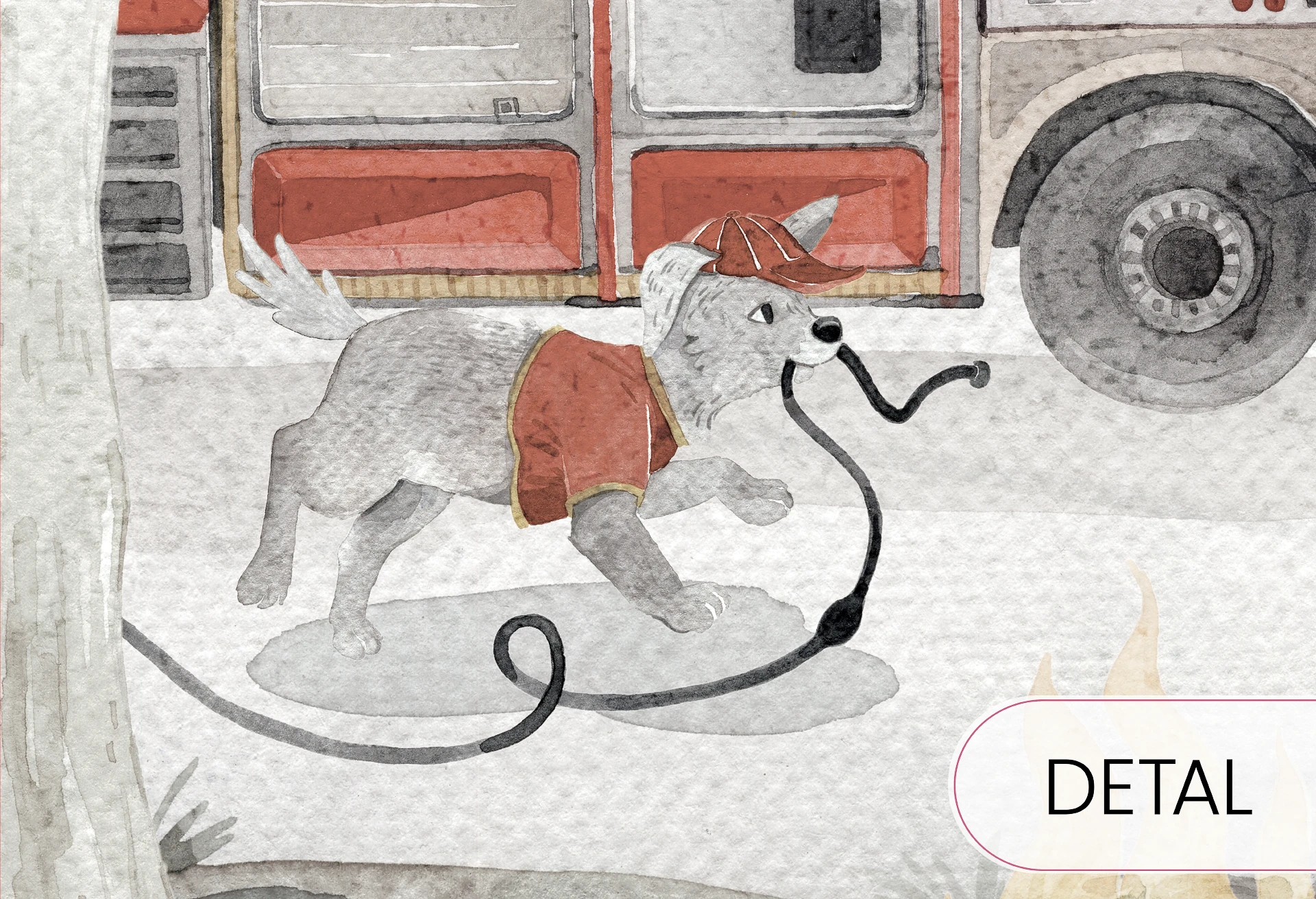 FIRE PATROL - red -  tapeta dla chłopca z wozami strażackimi