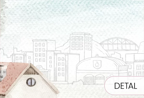 FIRE PATROL - red -  tapeta dla chłopca z wozami strażackimi - detal