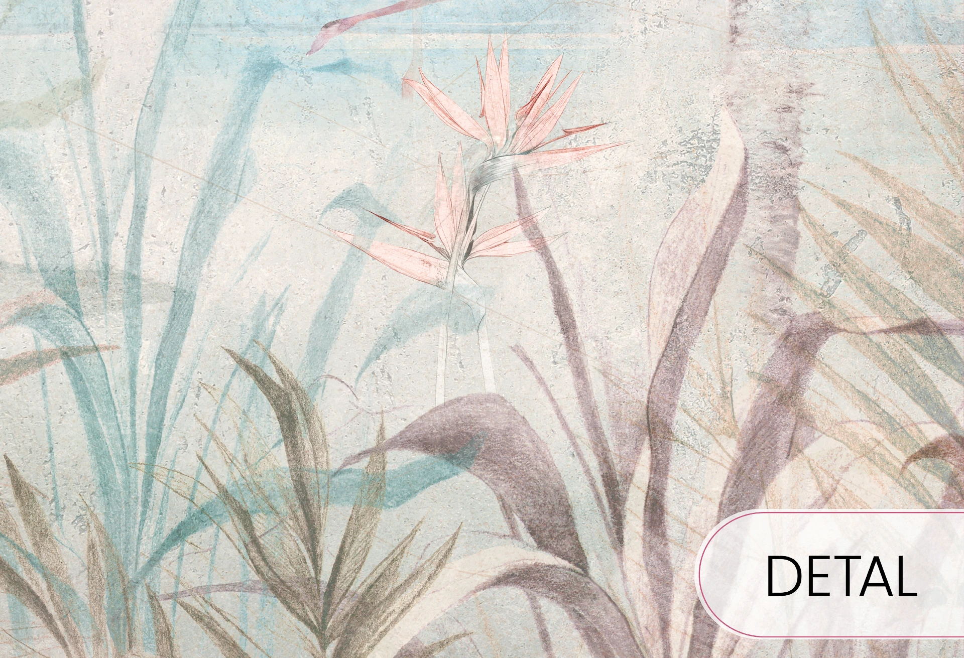 FLAMINGO BAY - intense - tapeta z flamingami do pokoju nastolatki