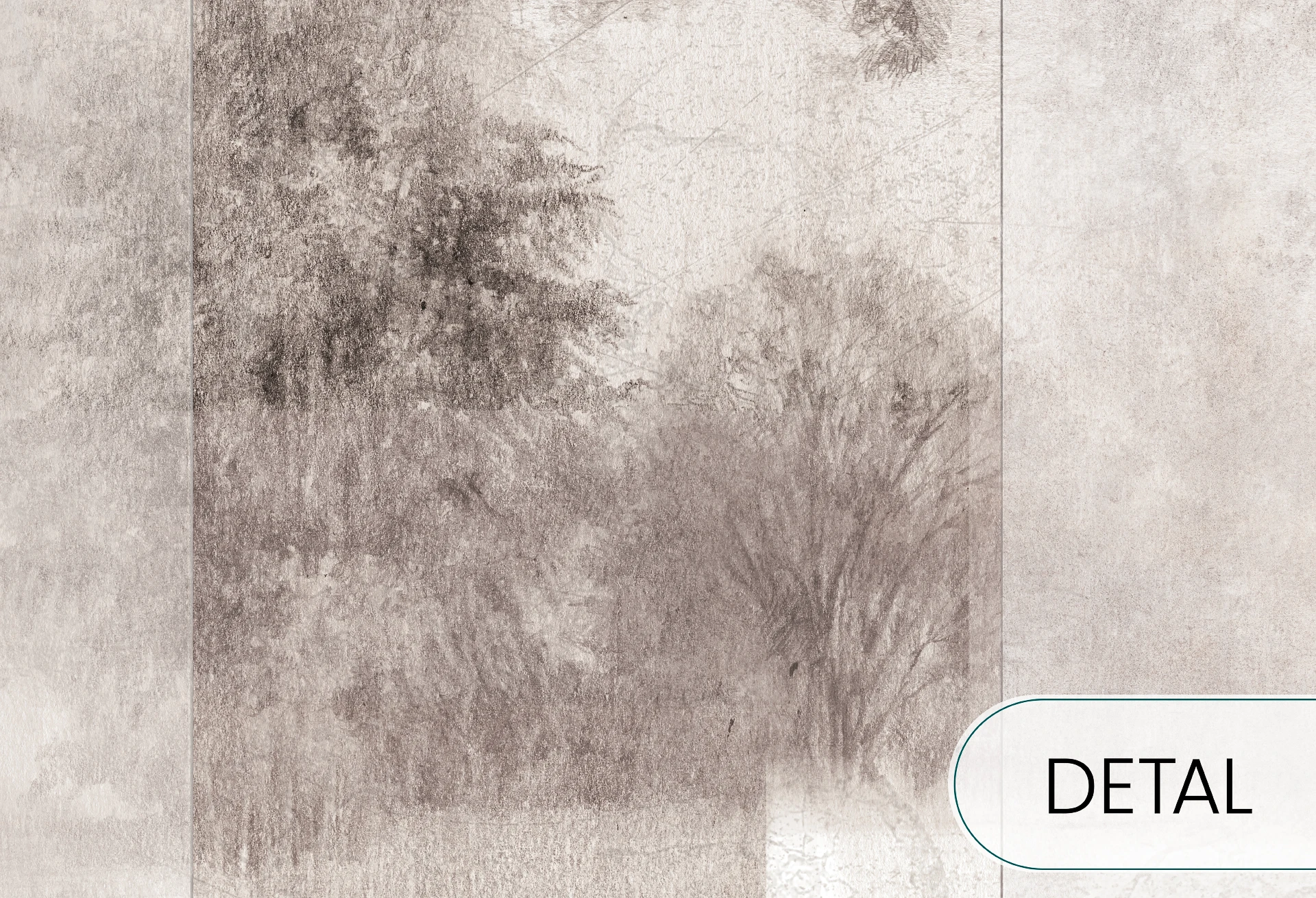 FLORESTA - creme - tapeta do salonu z motywem lasu