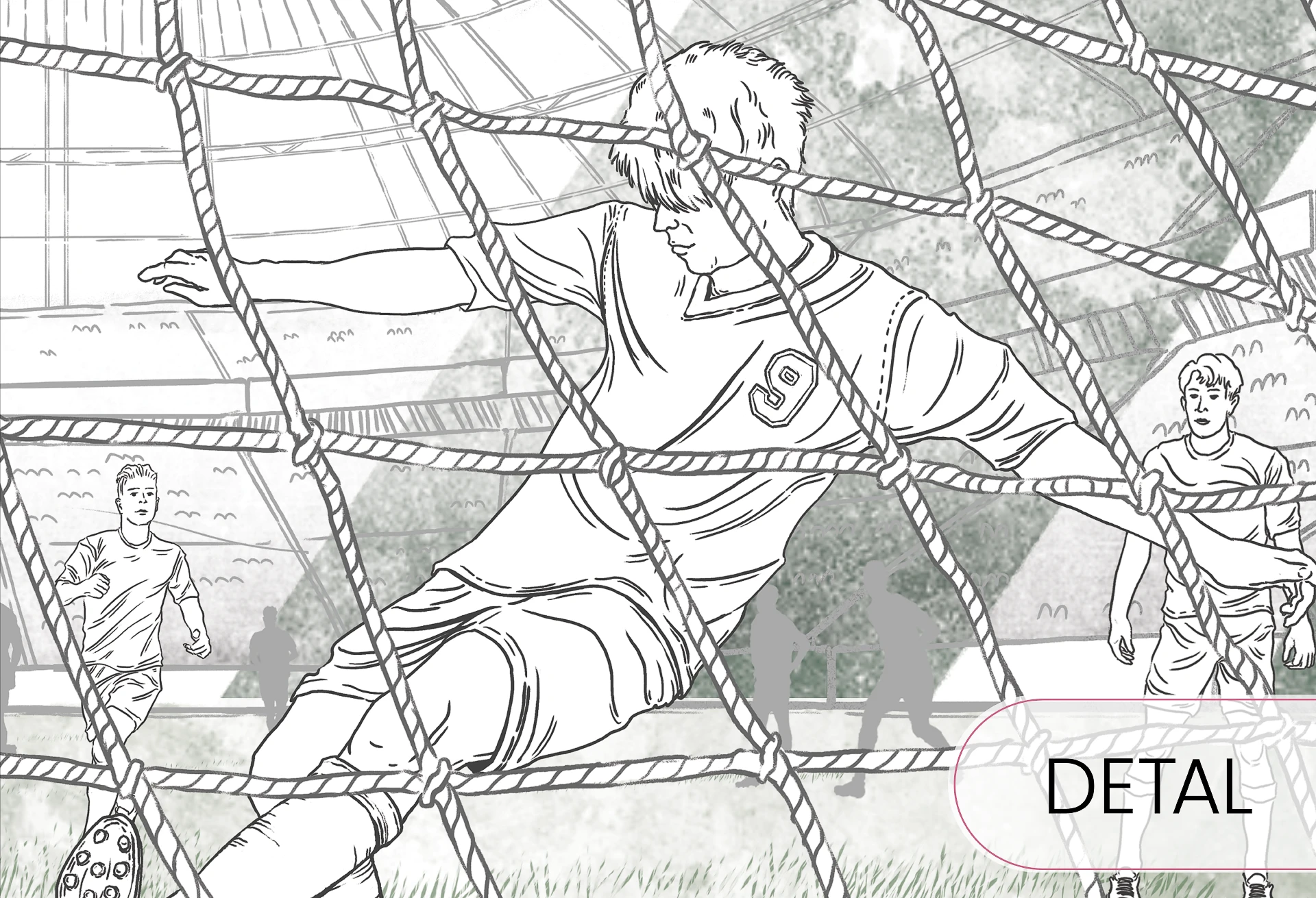 FOOTBALL - green - tapeta dla chłopca do pokoju