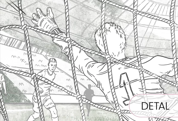 FOOTBALL - green - tapeta dla chłopca do pokoju - detal