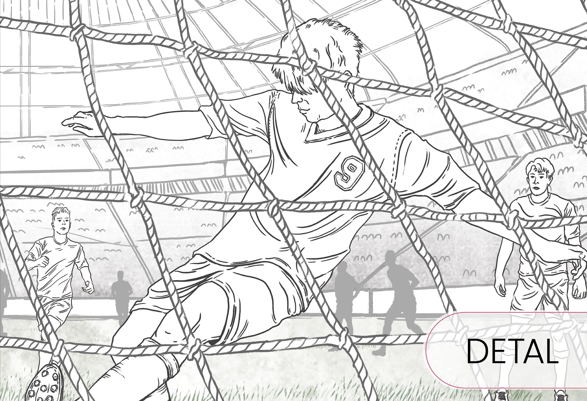 FOOTBALL - light green - tapeta dla chłopaka z piłką nożną