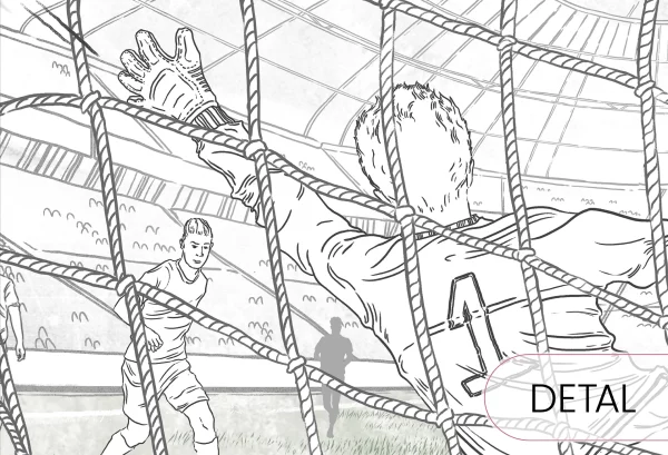 FOOTBALL - light green - tapeta dla chłopaka z piłką nożną - detal